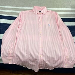Polo Ralph Lauren - Pink, striped dress shirt - new with tags